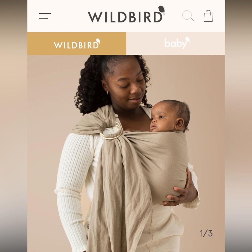 NWOT Wildbird ring sling carrier